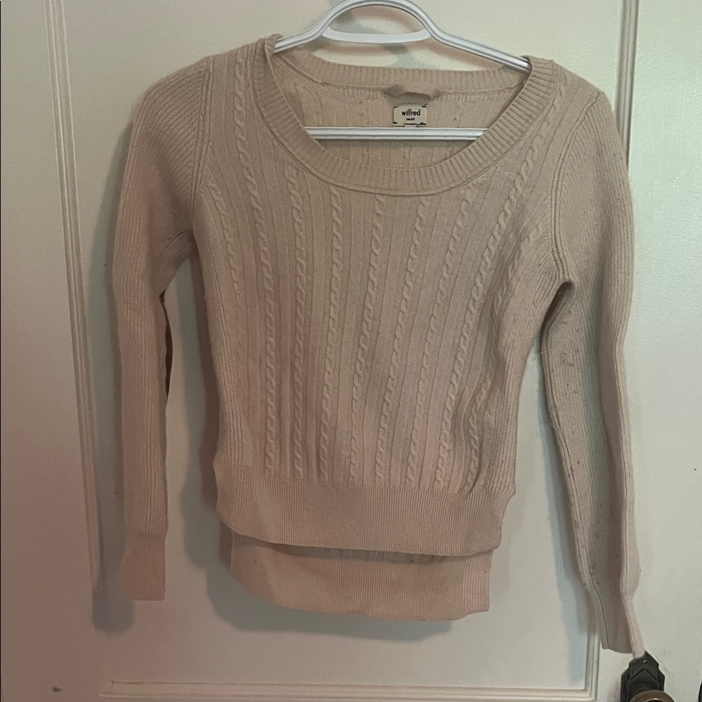 Wilfred Cream Cable Knit Sweater